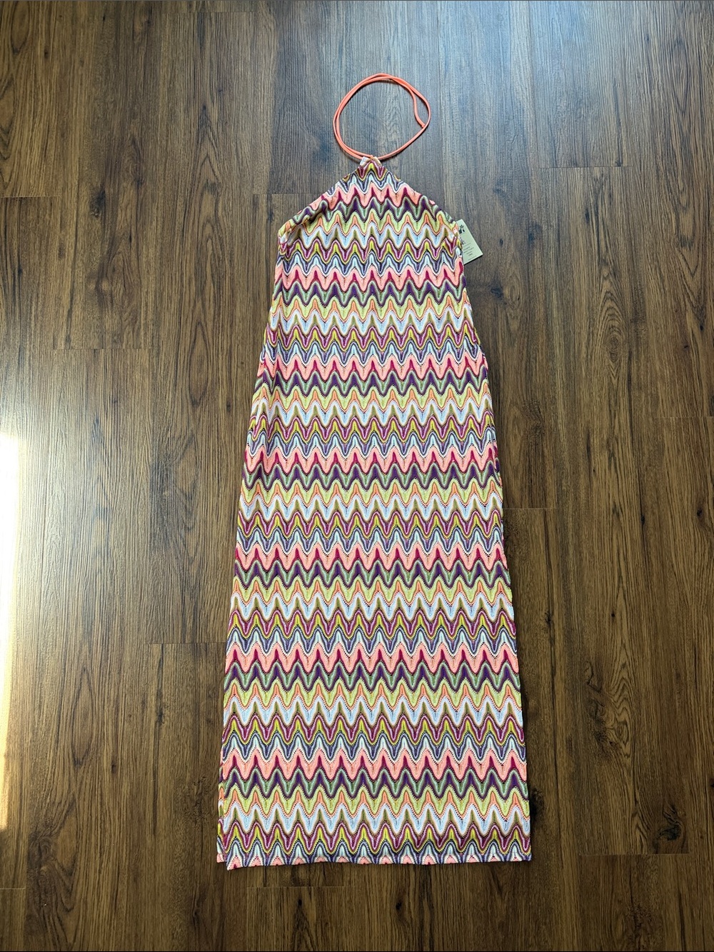 NWT Zigzag Long Halter Dress - Picture 2 of 8